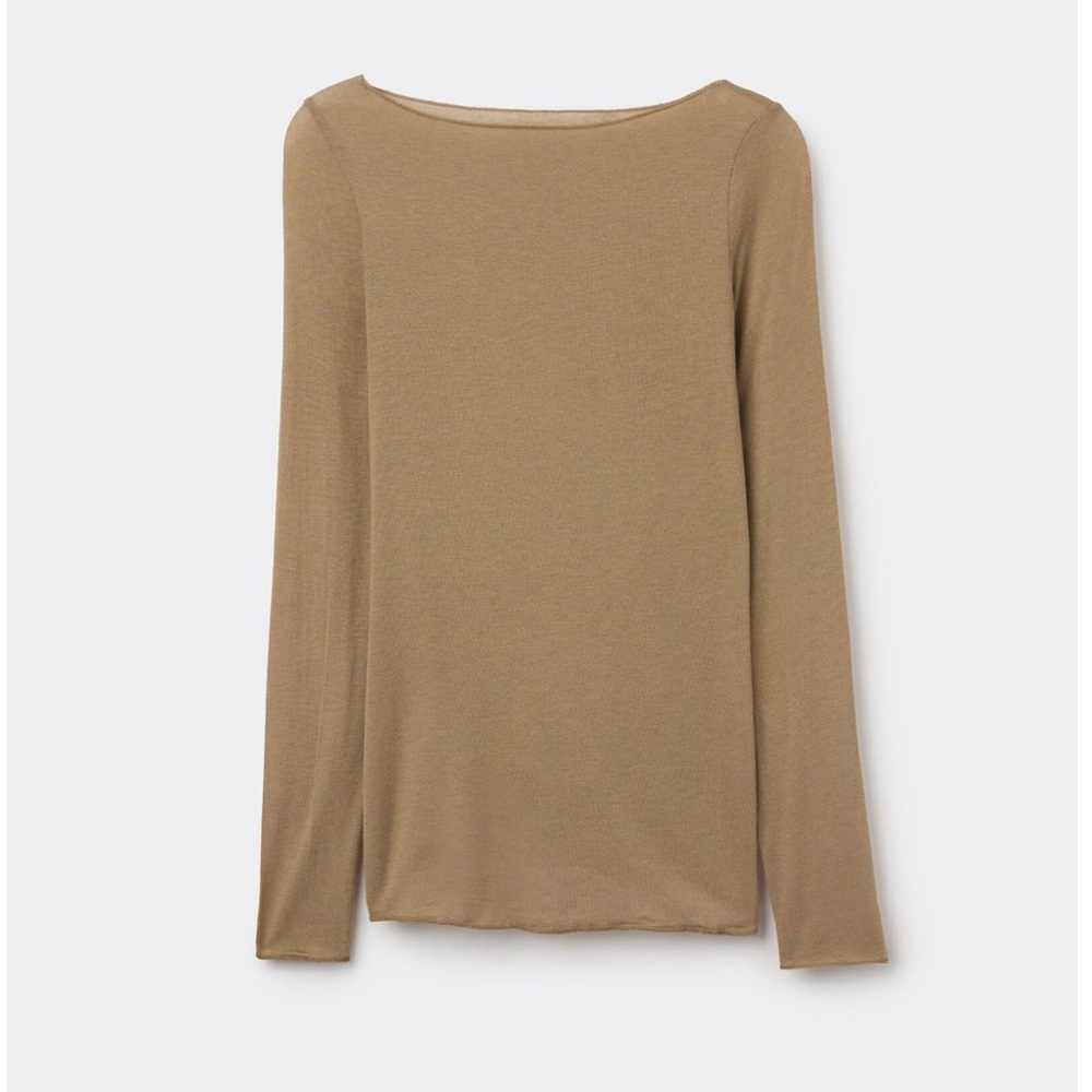 Intimissimi brown sheer cashmere top